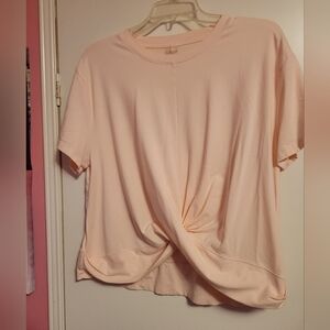 CALIA PINK CROP WITH A FRONT TWIST